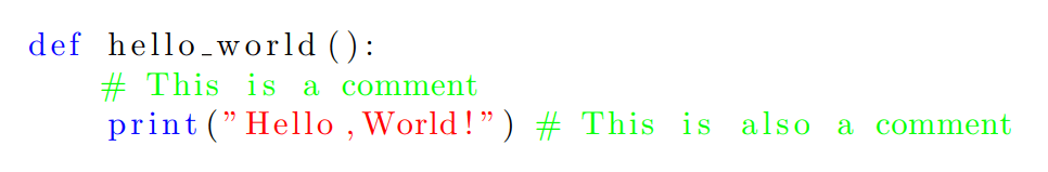 listing package color example