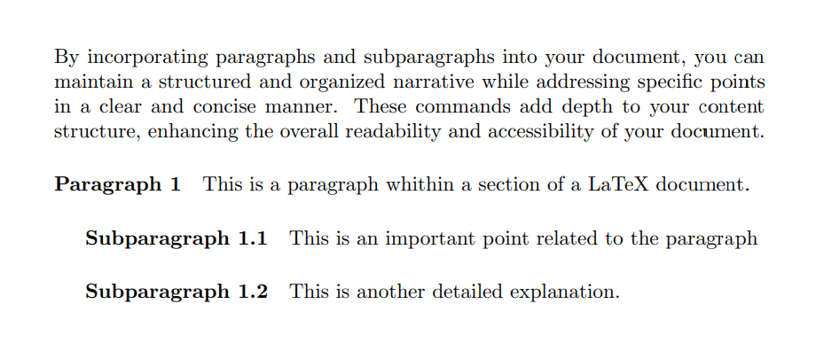 paragraph and subparagraph example