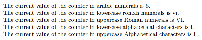 printing counter value