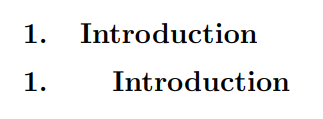 using sep in section title